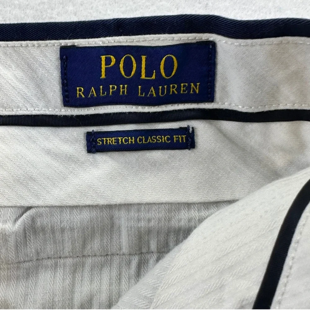 Polo Ralph Lauren Mens Navy Blue Stretch Classic Fit Chino Shorts Size 34
